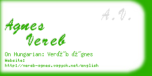 agnes vereb business card